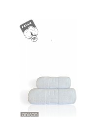 Resim 2'li Beyaz Hotel Havlu Seti %100 Pamuk - 1 Adet El Havlusu 50x90 Ve 1 Adet Banyo Havlusu 70x140 Beyaz 