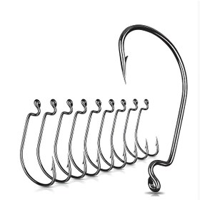 Resim Hokkaido 50 Adet No:2/0 Offset,jig Head,silikon,,delikli İğne, 