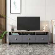 Resim BMdekor TV Sehpası Ozan Antrasit Meşe 150 cm 