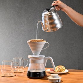 Resim Hario V60 Kahve Demleme Seti (Açık Gri) 