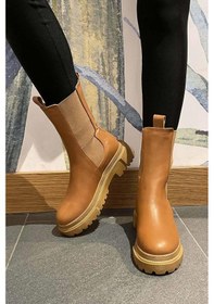 Resim Taba Hakiki Deri Kadın Bot & Bootie K02724300103 Taba 