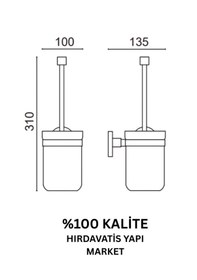 Resim Çelik Banyo Paslanmaz Pirinç Flora Montajlı Klozet Fırçası 