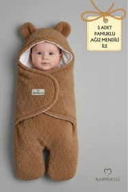 Resim özgürce 0-12 Ay Welsoft Peluş Bebek Dış Kundak ve Uyku Tulumu Seti 