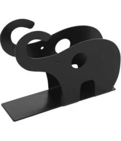 Resim Mavi Trend Metal Fil Figürlü Siyah Peçetelik 