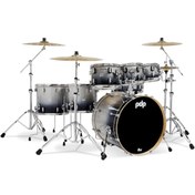 Resim PDP Drums Concept Akçaağaç 7-Parça 22" Akustik Davul (Silver - Black Sparkle Fade) 