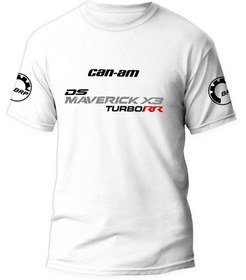 Resim Brp Can-Am Maverick X3 DS Turbo RR T-shirt - White / Grey 