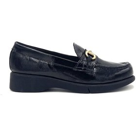 Resim Kadın 53u4 Frau Shıne Platform Sneaker Oxford Ayakkabı Black Siyah 