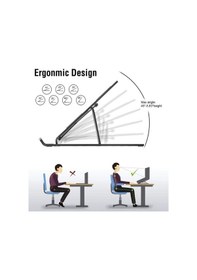 Resim 7 Kademeli Ayarlı Katlanabilir Laptop Tablet Standı Siyah 