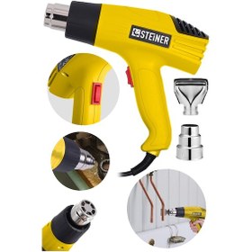 Resim Steiner 3000 Watt 2 Kademeli Isı Sıcak Hava Üfleme Tabancası Sarı 