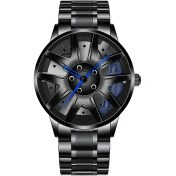 Resim Hanyang Mavi Üst Izle Marka Araba Saatler Erkekler Spor Kuvars Bilek Saatler 3D Spor Jant Tekerlek Göbeği Kol Saati Araba Kuvars Erkek Saatler (Yurt Dışından) 