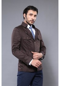 Resim Safari Model Kahverengi Pamuk Trençkot Wessi 