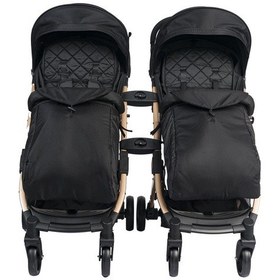 Resim Lorelli Fiorano New Kabin İkiz Bebek Arabası - Black - Siyah 