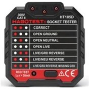 Resim Habotest Ht105D Gelişmiş Rcd Elektrik Soket Test Cihazı Devre Hat 