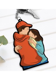 Resim Bk Gift Sevgili Temalı Ahşap Anahtarlık-1, Sevgililer Günü, Sevgiliye Hediye Kobitmeyencom33749 Bk Gift 