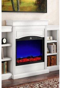 Resim Arif Şömine Dekoratif Elektrikli Yapay Şömine -50x50 Cm - Odun Görünümlü, Kumandalı, 