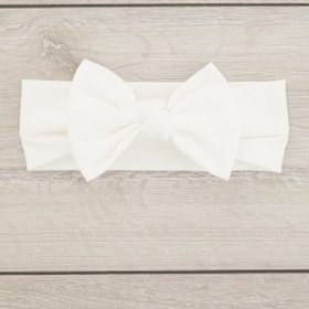 Resim Babygiz El Yapımı Yumuşak Fiyonk Bağlamalı Doğal Pamuklu Penye Bebek Çocuk Kız Bandana ELİT SERİ 