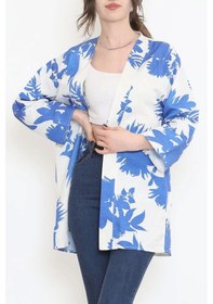 Resim Desenli Kimono Saks - 17725.1247. Çok Renkli 