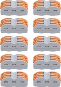 Resim Fortunelane 10 Adet Kompakt Elektrik Kablosu Bağlayıcı, Levha Somun Terminali Spl-4, Hızlı Bağlantı Tipi, 4 Giriş 4 Çıkış, 32a, 2 