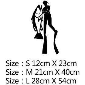 Resim N438-boyut M-6-gri-moda Mızrak Balıkçılık Dalış Zıpkın lar Ussr Eğlenceli Vinil Araba-şekillendirici Araba Etiket Çı 