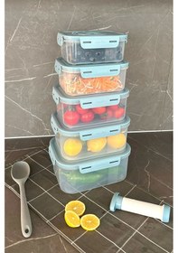 Resim Seoul Taze Ürün Saklama Kabı 5'li Set Çok Renkli 