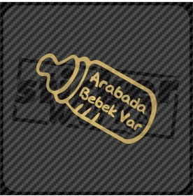 Resim Sticker Works Arabada Bebek Var Sticker 