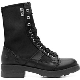 Resim Çizme Kadın Oxw002300 Oxs Frank 0023 Mıd D Nylon/leather Black Siyah 