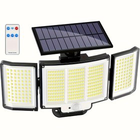 Resim 1/2 adet Güneş Işıkları Dış Mekan, Hareket Sensörlü Işıklar, 348 LED'li Veranda ve Bahçe Işıkları, Uzaktan Kumandalı Duvar Işığı, IP65, 3 Başlıklı Güvenlik Sel Işıkları, 270° Geniş Açılı Duvar Lambası, 3 Mod, Bahçe Yolu Garaj, Sokak Lambası için. 