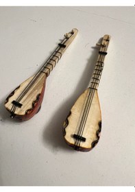 Resim 2 Adet Birden 10 Cm Magnetli Minyatür Saz Bağlama Buz Dolabı Süsü 