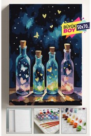 Resim Genel Markalar Sayılarla Boyama Seti Numaralı Tuval Fırça Boya Dahil Kasnaklı Set 50x70 Cm - DİLEK ŞİŞESİ 