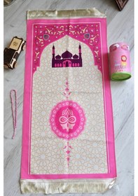 Resim Kumbaralı Silindir Kutu Çocuk Seccadesi Pembe S1038 Pembe 