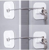 Resim Aubyhe Beyaz Büyük Beden Dondurma Kutusu Kilitleri 2 Adet - Kapı Açılmasını Engelleme Aleti 