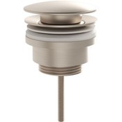 Resim VitrA Origin A4514834 Yuvarlak Lavabo Süzgeci, Universal, Sabit, Fırçalı Nikel 