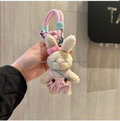 Resim Şık El Yapımı Peluş Ayı Kolye - Renkli İp Bebek Oyuncak - Küçük Bebek Çanta Ve Cep Telefonu Çekicilik 