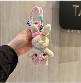 Resim Şık El Yapımı Peluş Ayı Kolye - Renkli İp Bebek Oyuncak - Küçük Bebek Çanta Ve Cep Telefonu Çekicilik 