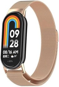 Resim Microsonic Xiaomi Mi Band 9 Milanese Loop Kordon Rose Gold [Mi Band 9 ile Uyumlu Kordon - Rose Gold] 