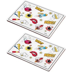 Resim The Mia Popart Amerikan Servis 2 Li Set Çok Renkli 