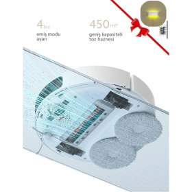 Resim Xiaomi Hepa Filtreli, Halı Tanıma, Çift Ped, 3D Engel Tanıma, Basınçlı Paspas Özellikli Premium Robot Süpürge, Luciole Lambader Hediye 