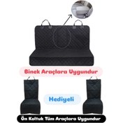 Resim Markaflex 3lü Araba Oto Araç Koltuk Kılıfı | Ön ve Arka Koltuk Örtüsü |Köpek Yatağı Evcil Hayvan Bagaj Havuzu 