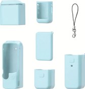 Resim Willowhaven Djı Pocket 3 İçin 6 Parça Silikon Kılıf Tam Koruma Çizilmeye Dayanıklı Sky Blue Set 