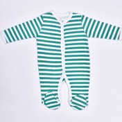 Resim Alingo %100 Pamuklu Unisex Bebek Uzun Kollu Patikli Tulum 