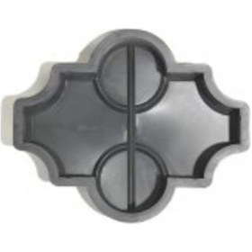 Resim Plastik Parke Taşı Kalıbı Tekli Yonca Dikey 1/2 6 Cm (10 Adet) 