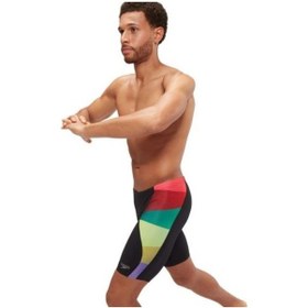 Resim Speedo Erkek Dijital V-cut Jammer Erkek Yüzücü Mayosu Siyah 