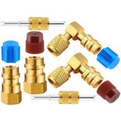 Resim Ulzyvf R12'den R134a'ya Ac Adaptör Seti - Hızlı Bağlantı Vanalı 90 Portlu Dönüşüm Kiti Yüksek/düşük Basınç 