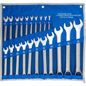 Resim Titi 6182 Kombine Anahtar Takımı 6-32 mm 21 Parça (Bez Çantalı) 