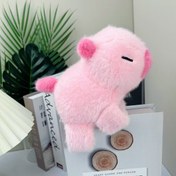 Resim Sevimli Kabibara Peluş Oyuncak Seti - Düğme Detaylı, Yumuşak Pembe Yastık ve Yeşil Peluş Oyuncaklar İçerir, Kostümleme ve Oyun Zamanı için Mükemmel 