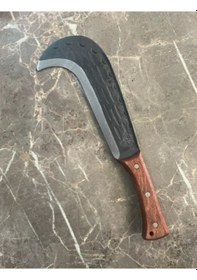 Resim Bk Çelik Dövme Tahra Karbon Çelik Orak Ağaç Budama Tırpanı El Yapımı 39cm 