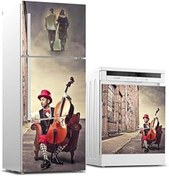 Resim NETWORK ART Buzdolabı Ve Bulaşık Makinası Beyaz Eşya Sticker Kaplama Kemancı 