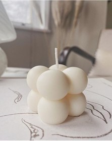 Resim Bubble Mum Dekoratif Mini Söz,nişan,düğün,nikah,kına Hediyelik - Beyaz Renk 25 Adet 