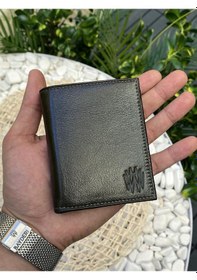 Resim Bayderi Cacna Hakiki Deri Kibar Erkek Cüzdan - Yeşil 