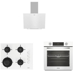 Resim Altus Ala 322 W + 189 DW + 570 W Davlumbaz Beyaz Ankastre Set 